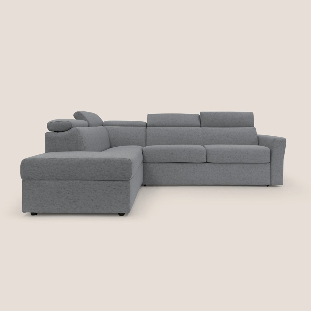 Avalon divano letto angolare con materasso H18 cm in tessuto impermeabile T03