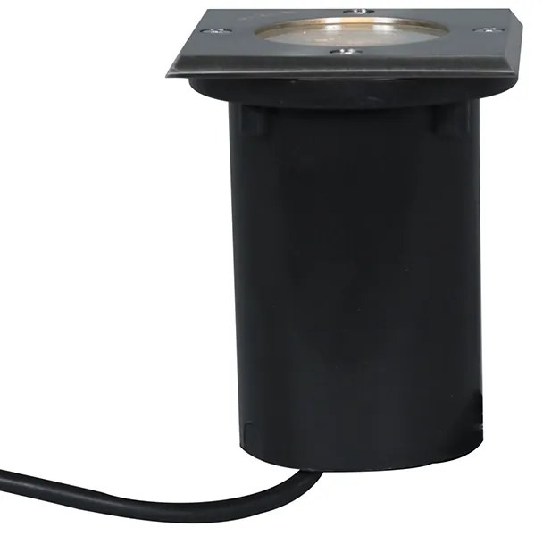 Set di 5 faretti da incasso in acciaio IP65 - Basic Square