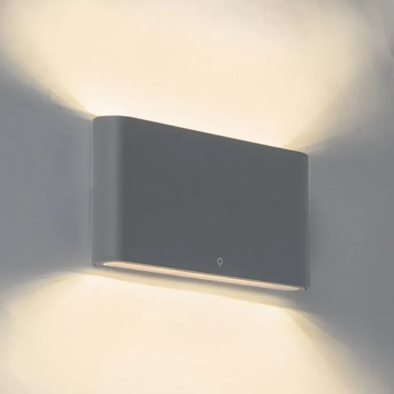 Lampada da parete per esterni grigio scuro 17,5 cm con LED IP65 - Batt