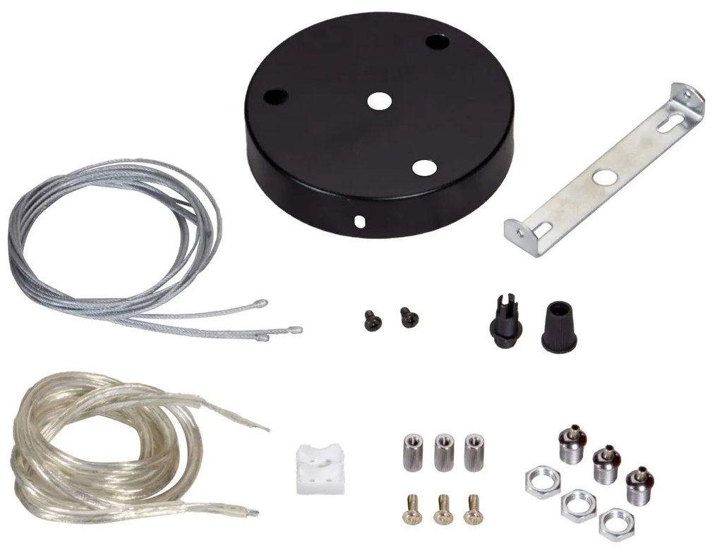 Pannello LED Rotondo a Sospensione 50W Slim CCT Ø600mm IP20 - Nera