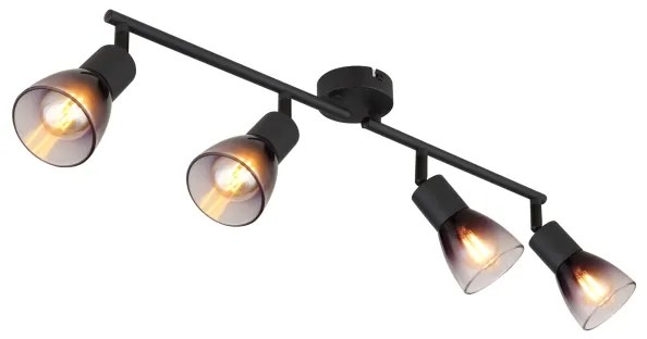 Globo 54312-4 - Faretto SATELLA 4xE14/25W/230V nero