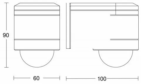 STEINEL 602819 - Sensore ad infrarossi da parete IS240 bianco IP54