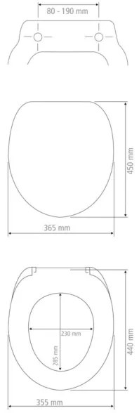 WENKO 24988100-WC sedile EXCLUSIVE 45x36,5 cm bianco/argento