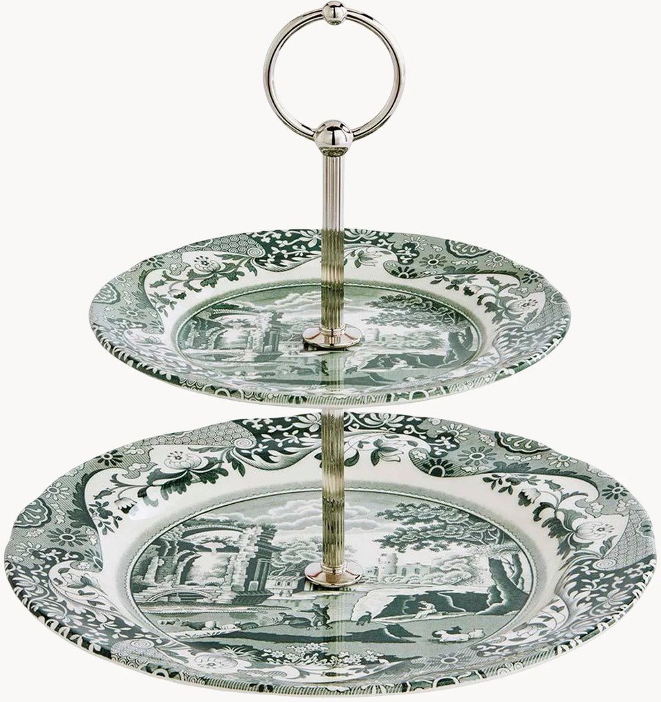 Alzatina per dolci in gres Heritage Green