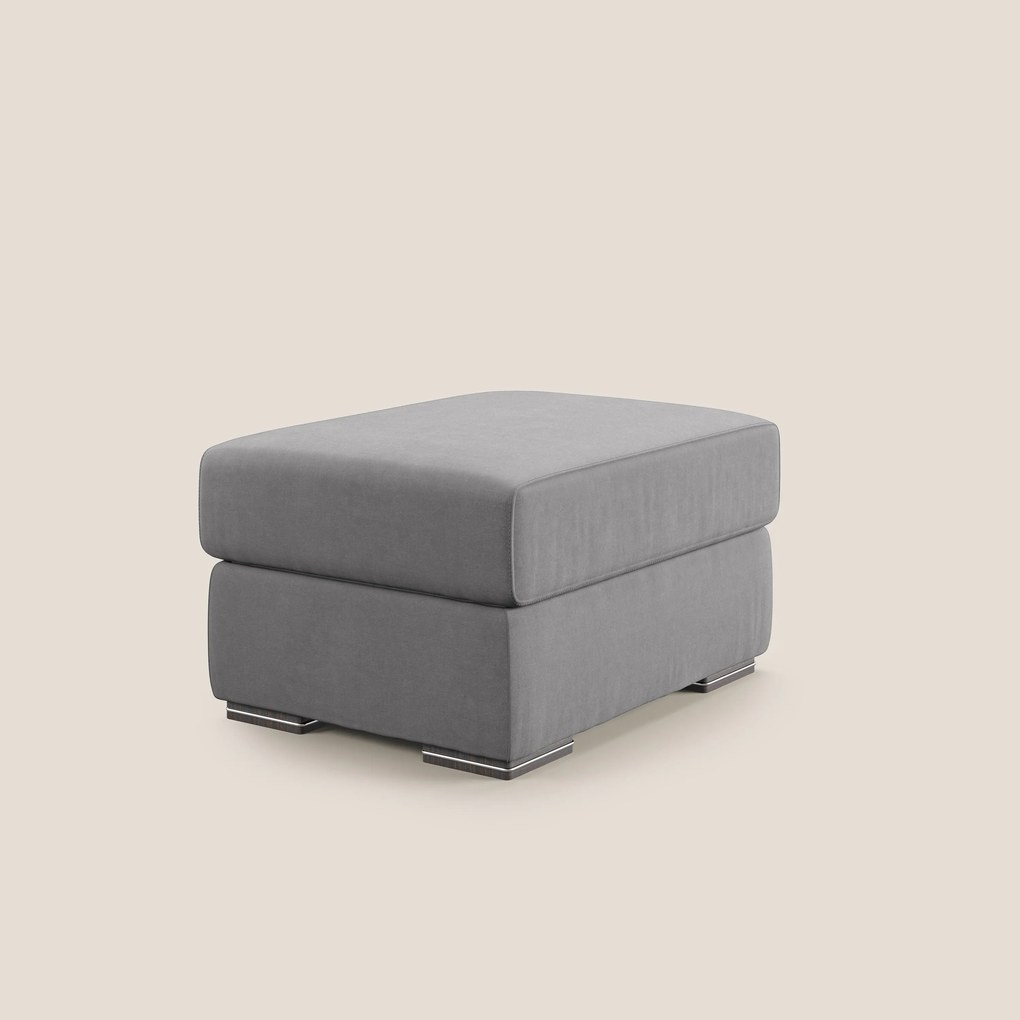 Sun pouf apribile contenitore in microfibra smacchiabile T11 grigio