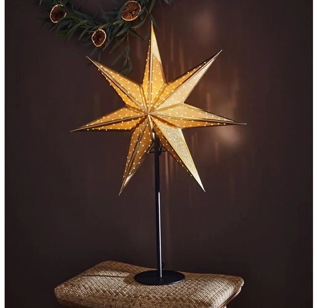 Markslöjd 705795 - Decorazione natalizia GLITTER 1xE14/25W/230V 65 cm nero/oro