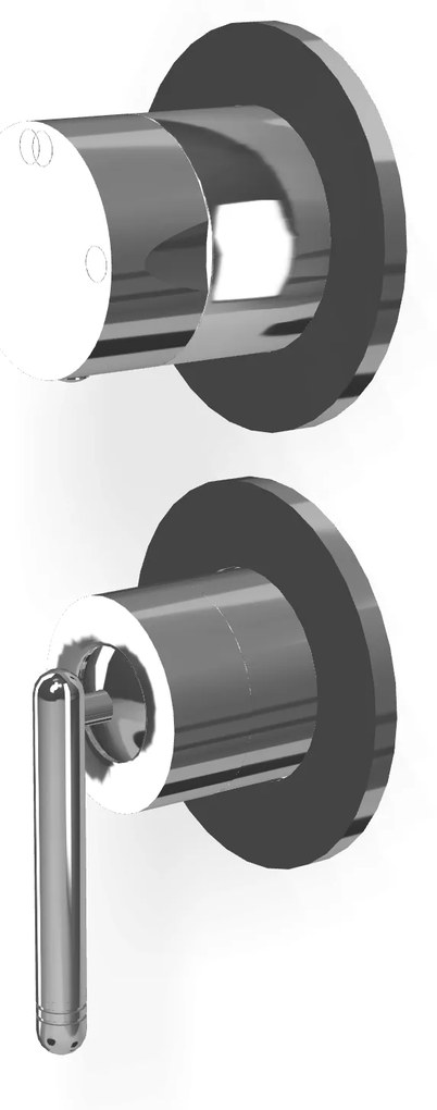 Tremme Philo RWIT70C2CC01 miscelatore doccia monocomando tondo con deviatore 2 uscite 2 piastre senza parte incasso cromo