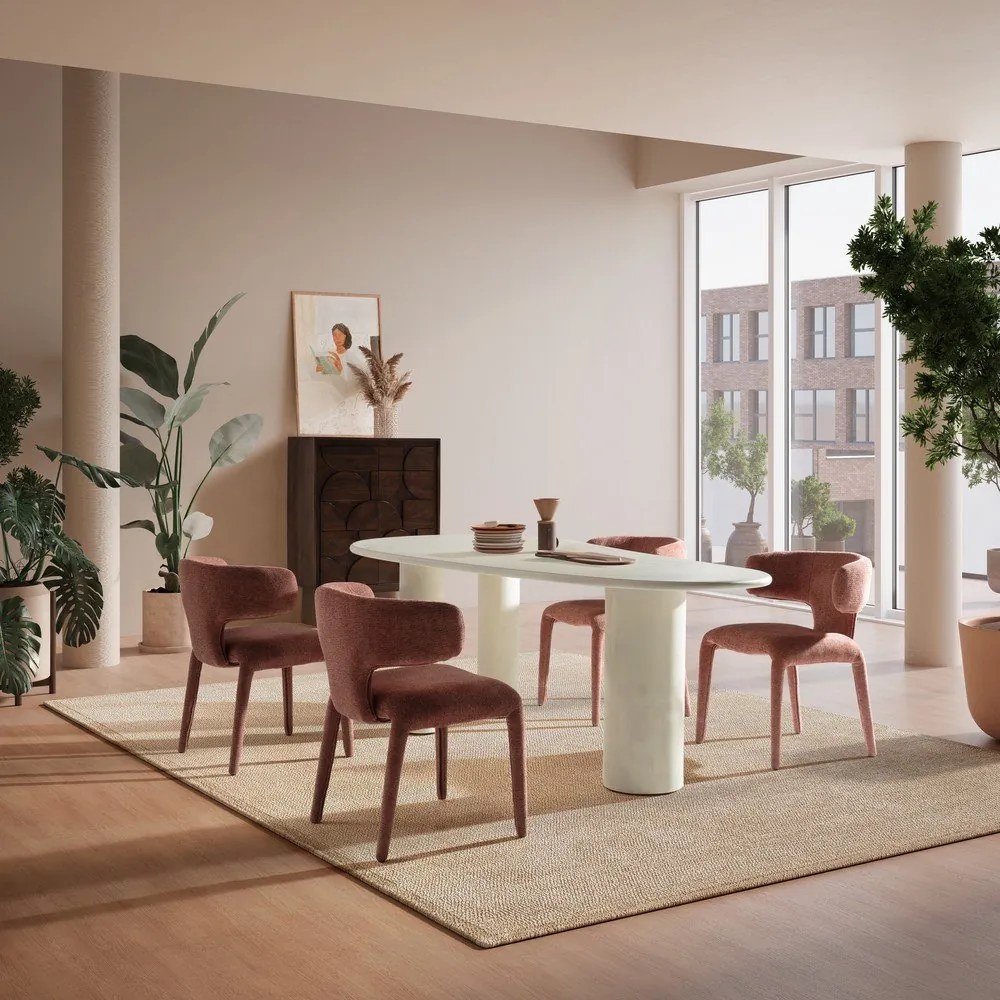 Tavolo da pranzo con effetto pietra 100x201 cm Daila – MOME