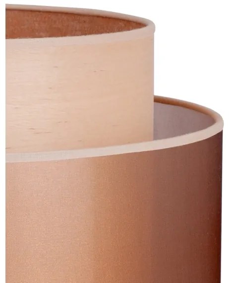 Duolla - Lampada da tavolo WOOD BOHO 1xE27/15W/230V diametro 25 cm rame/marrone/beige