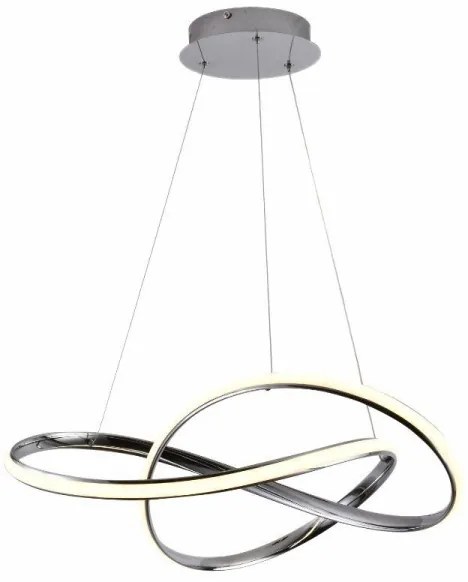 Lampadario a sospensione con filo LED dimmerabile LED/70W/230V 3000-6500K cromo + telecomando