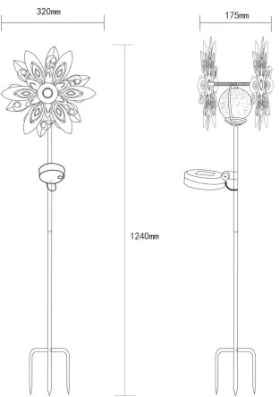 Globo 36578S - Decorazione solare LED LED/0,02W/3V IP44