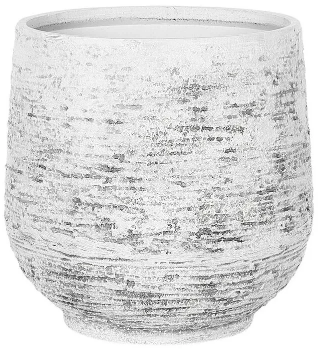 Vaso per piante grigio pietra 32 cm DIONI Beliani