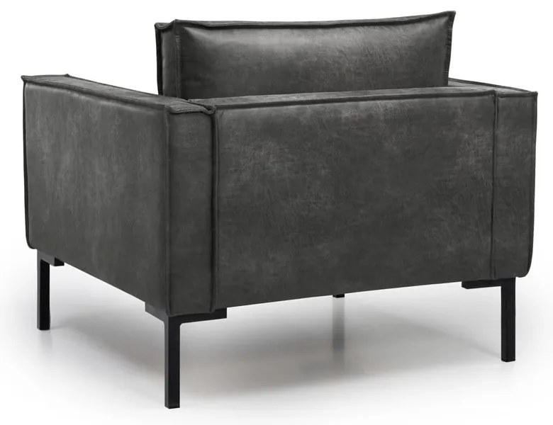 Poltrona in similpelle grigio scuro Rate - Scandic