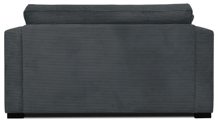 Divano in velluto a coste grigio 132 cm Mobby - Scandic