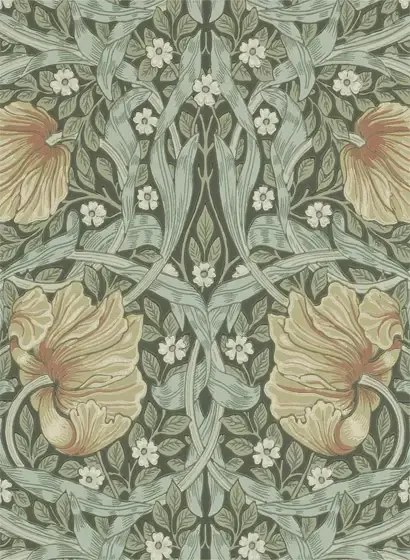 Morris & Co Carta da parati Pimpernel - Bayleaf/ Manilla
