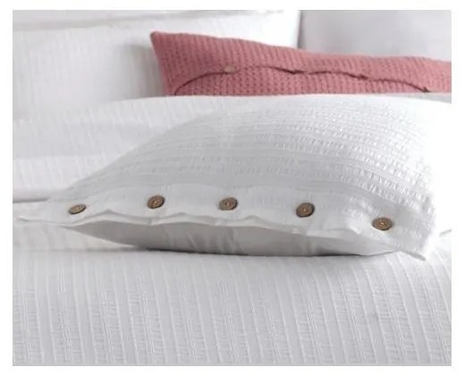 Set copripiumino e federa bianco in cotone renforcé per letto singolo 140x200 cm Como Striped – Mila Home Luxury