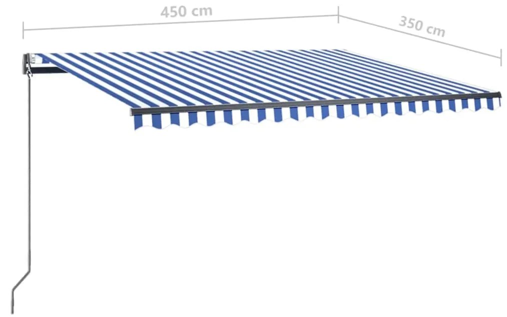 Tenda Retrattile Automatica con Palo 450x350 cm Arancio Marrone