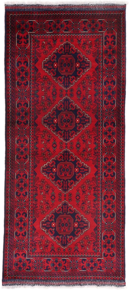 Afghan Tappeto 90x200 (Afghanistan) Annodato A Mano