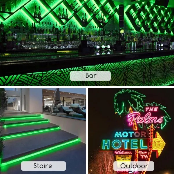 Aigostar - Striscia LED 350W/230V 50m verde IP65