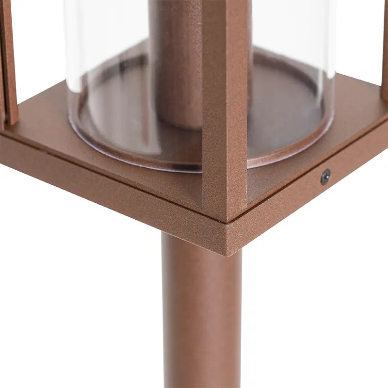 Lampada da terra per esterni industriale ruggine marrone 100 cm IP44 - Charlois