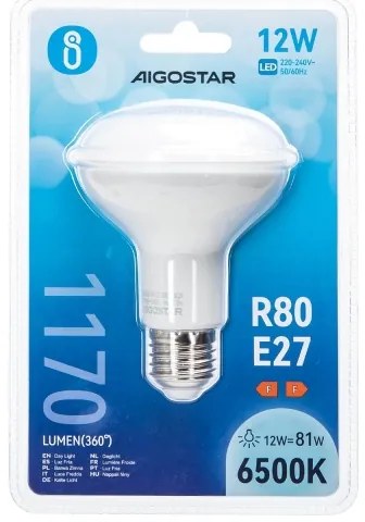 Lampadina LED R80 E27/12W/230V 6500K - Aigostar