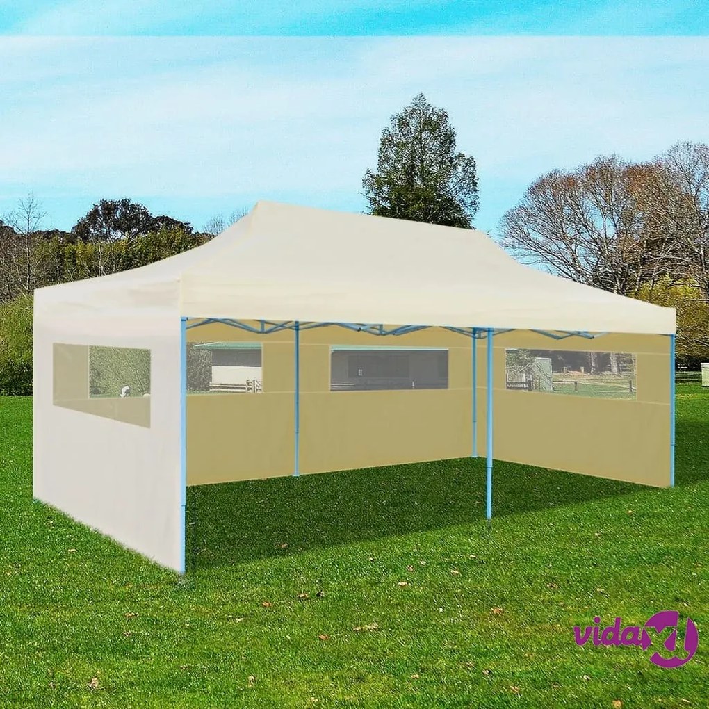vidaXL Tenda per Feste Pop-Up Pieghevole Crema 3 x 6 m