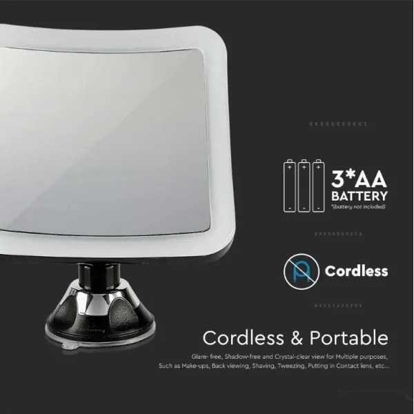 Specchio cosmetico LED LED/3,2W/4,5V 3xAA IP44