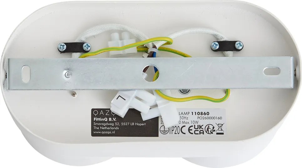 Faretto da superficie moderno bianco GU10 50mm 2 luci orientabile - Echo