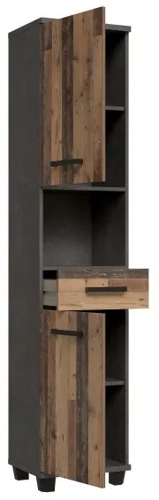 Mobile da bagno VENOM antracite/marrone