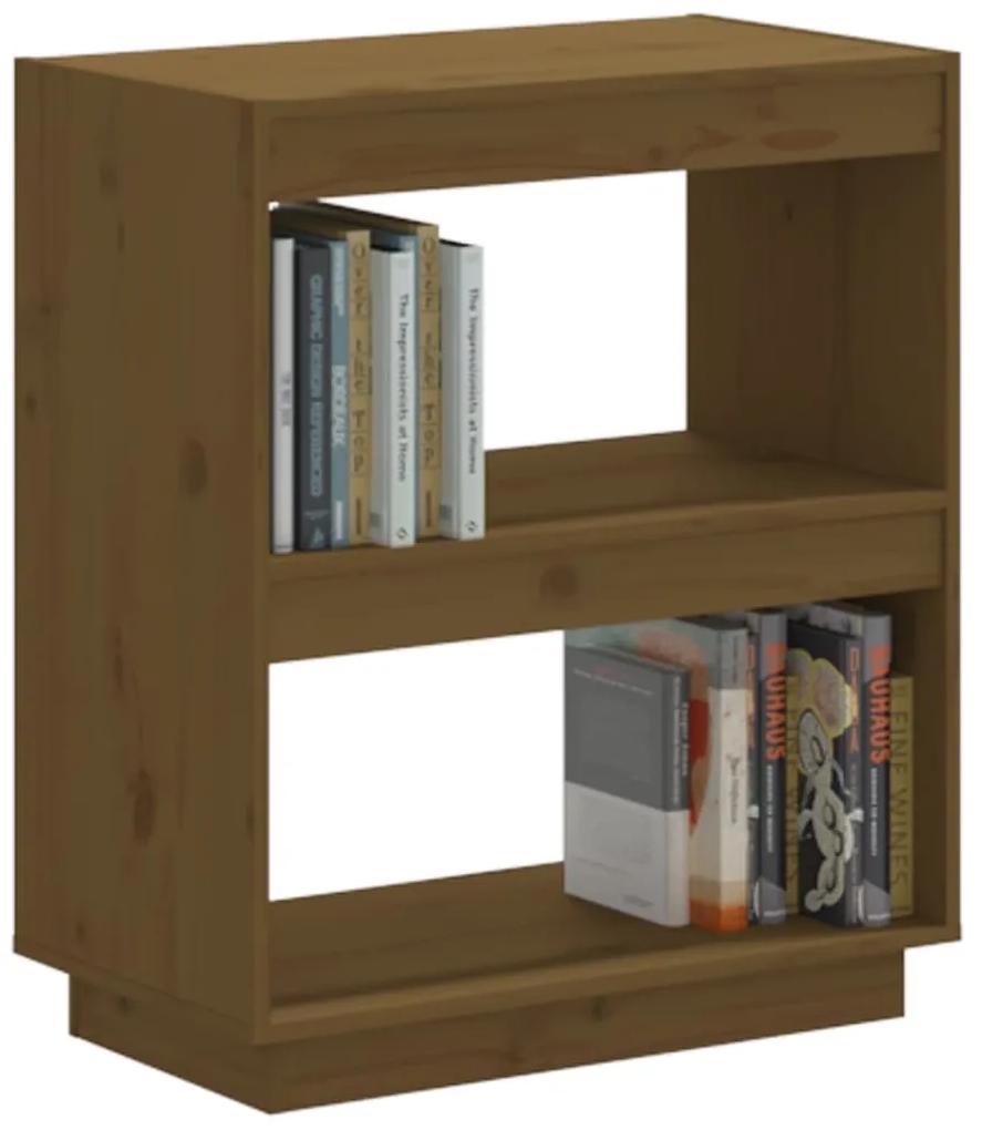 Libreria marrone miele 60x35x71 cm in legno massello di pino