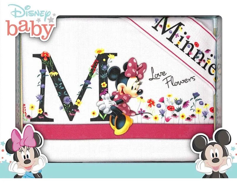 Lenzuola culla Minnie love flowers neonato Disney