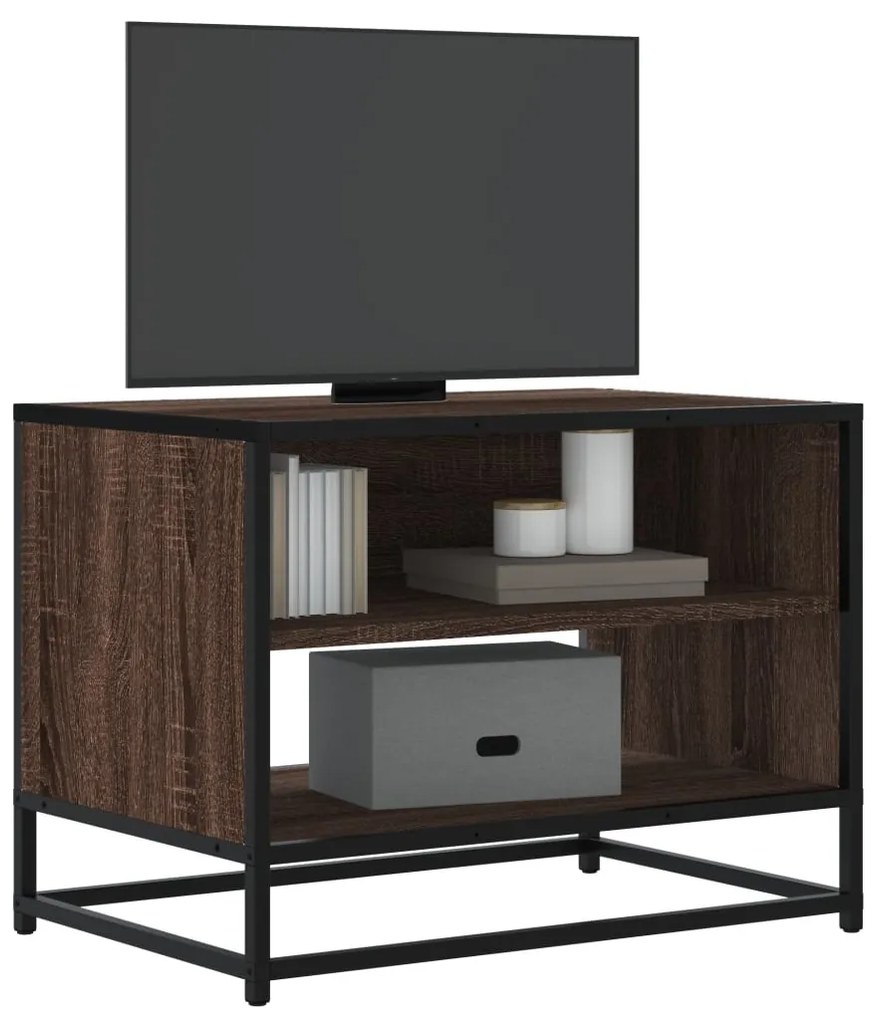 Mobile Tv Rovere Marrone 61x40x46 Cm Legno Multistrato Metallo /