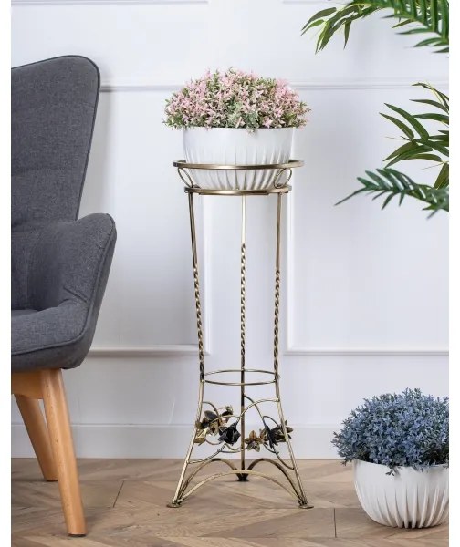 Portafiori 72x28 cm oro