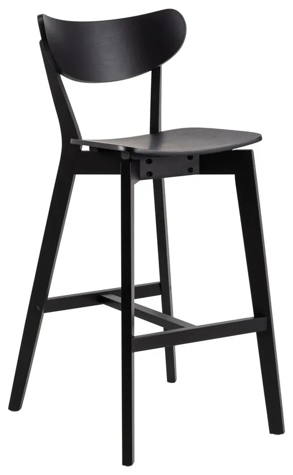 Sgabelli da bar in legno di gomma nera in set da 2 105 cm Roxby - Actona