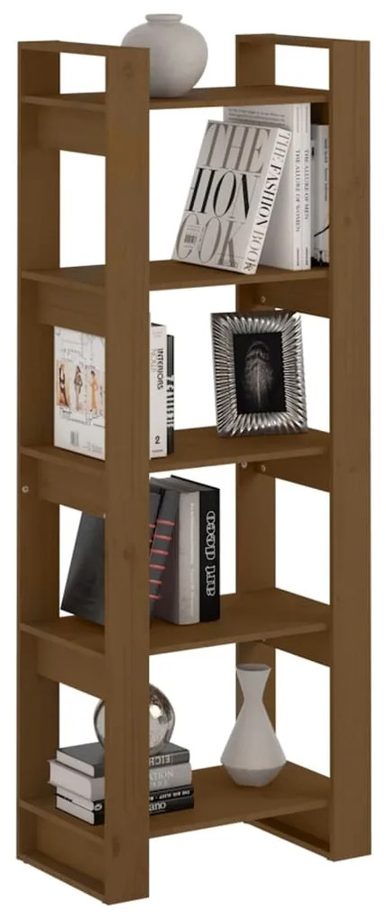 Libreria/Divisorio Marrone Miele 60x35x160 cm Legno Massello