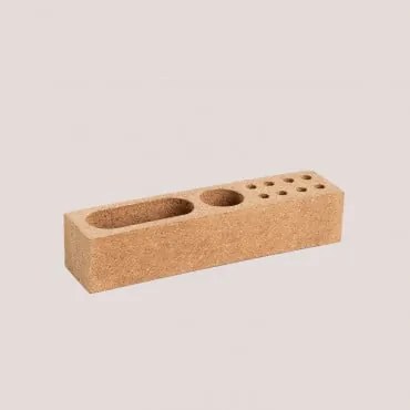 Organizzatore da scrivania Skriv Sughero Marrone - Sklum
