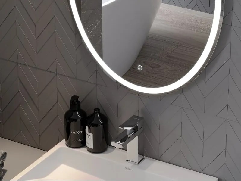 Mexen Elz specchio da bagno retroilluminato 50 x 70 cm, LED 6000K, antiappannamento - 9802-050-070-611-00