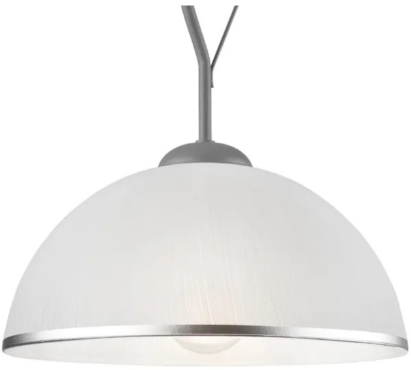 Lampadario a sospensione con supporto rigido RETRO 1xE27/60W/230V argento