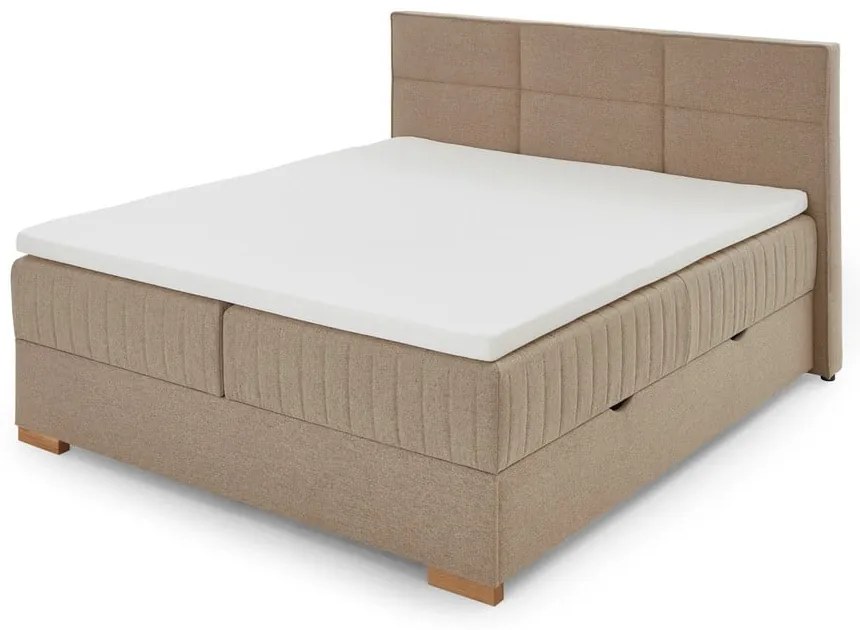 Letto boxspring beige con contenitore 180x200 cm Tambo - Meise Möbel
