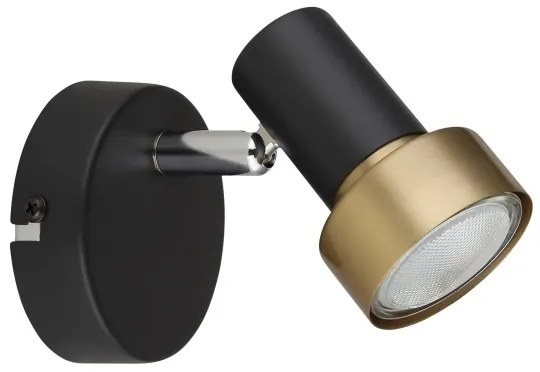Globo 57917-1G - Faretto da parete MASON 1xGU10/25W/230V nero/oro