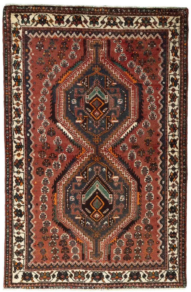 Shiraz Tappeto persiano 160x100 Rosso (Iran) Annodato A Mano