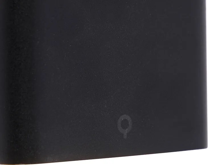 Lampada da parete esterna moderna nera 11,5 cm con LED IP65 - Batt