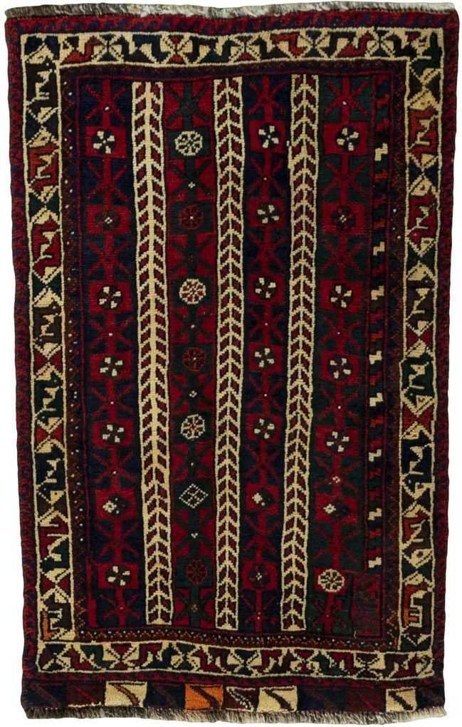 Shiraz Tappeto persiano 120 x 70 Rosso (Iran) Annodato A Mano