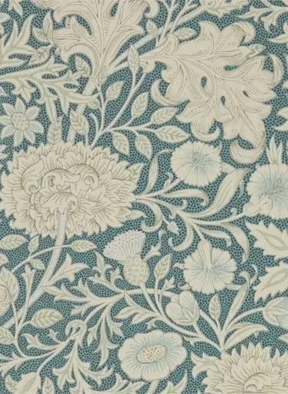 Morris & Co Carta da parati Double Bough - Slate Blue