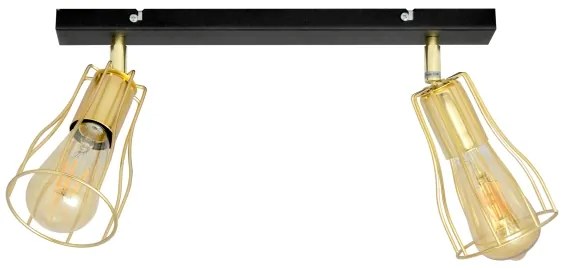 Faretto TUBE 2xE27/15W/230V oro/nero