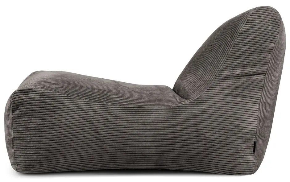 Puof a sacco color crema con rivestimento in velluto a coste Lounge – SLOWDOWN