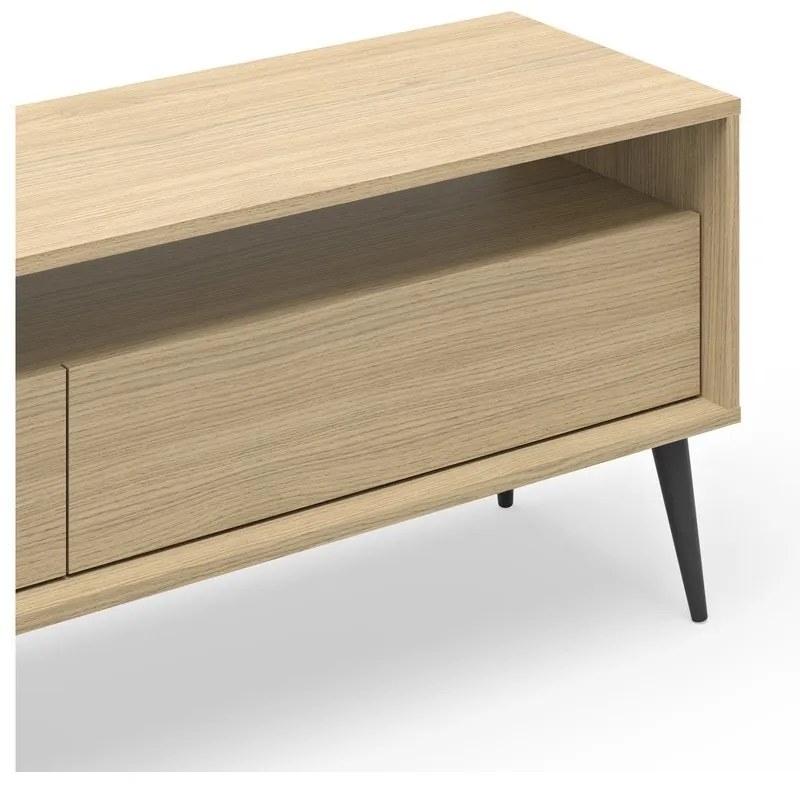 Tavolo TV in rovere di colore naturale 150x54 cm Lake - TemaHome