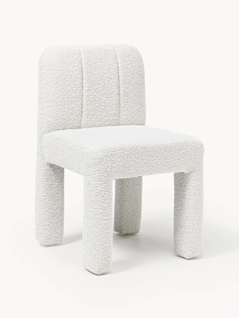 Sedia imbottita in bouclé Lukas