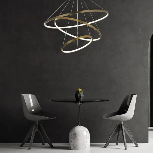 Lampadario LED a sospensione con filo LEA LED/60W/230V 4000K diametro 80 cm oro