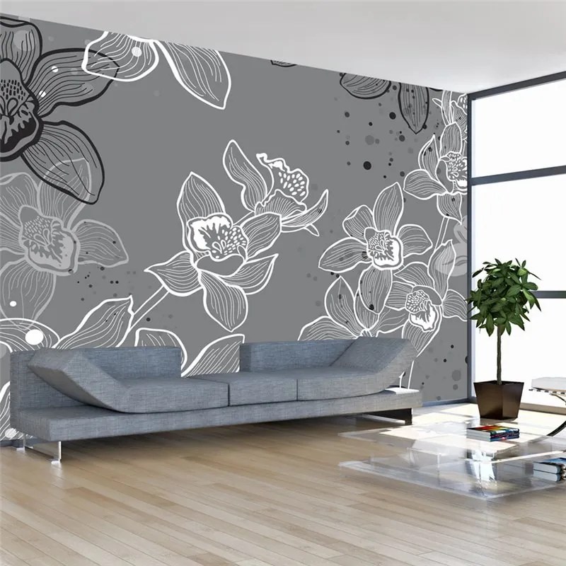 Fotomurale  Winter flora  Colore Grigio, Dimensioni e Misure 250x193